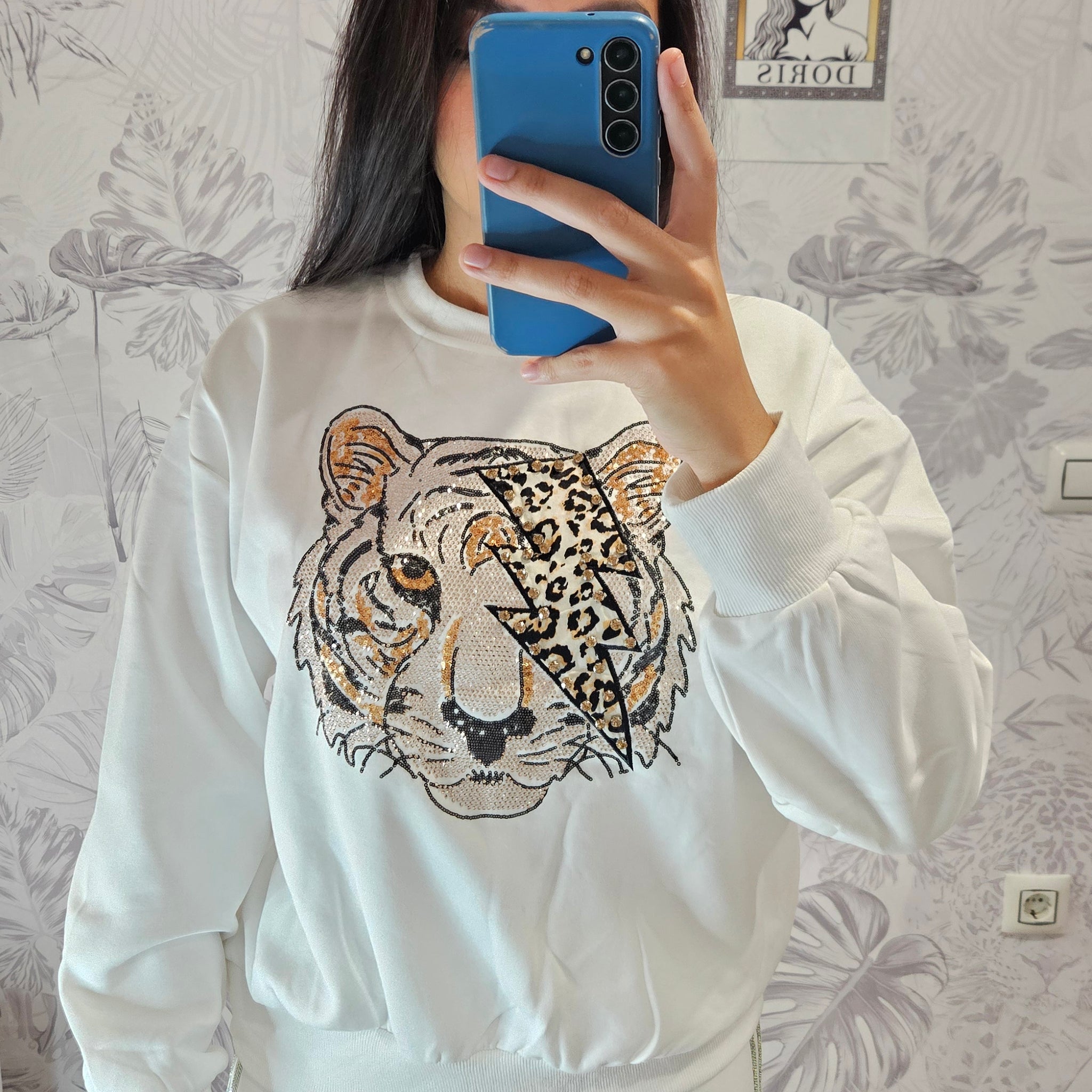 Sudadera tigre blanca